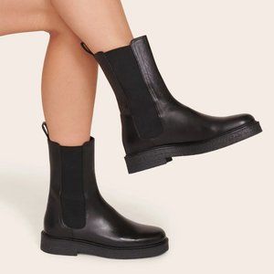 STAUD PALAMINO BOOT BLACK | Mid-Calf Chelsea Boots